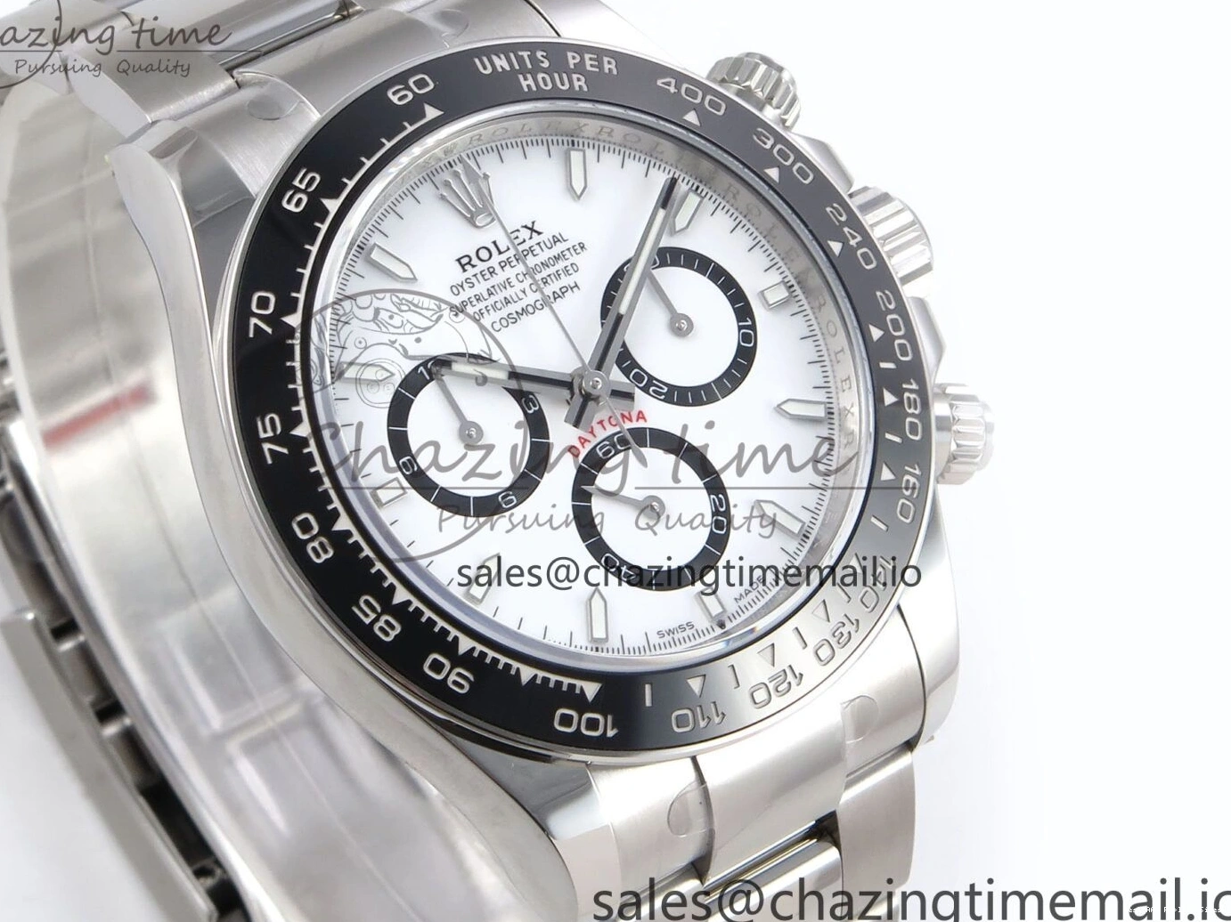 AAA Replica Watches SS SA EWEF 126500 Best White Dial Youthful Bracelet on Steel 1181 Edition Daytona 1:1 904L 0106